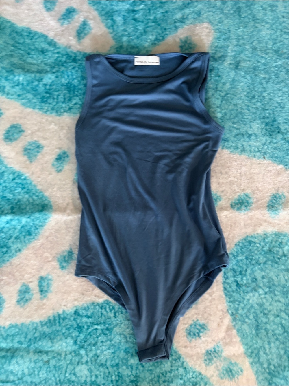Zenana Outfitters Navy Sleeveless One-Piece Bodysuit